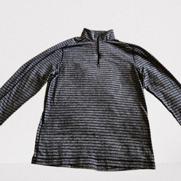 Lululemon Athletica Men's Surge Warm Grey/Black Long Sleeve Half Zip Shirt Large - Picture 11 of 16